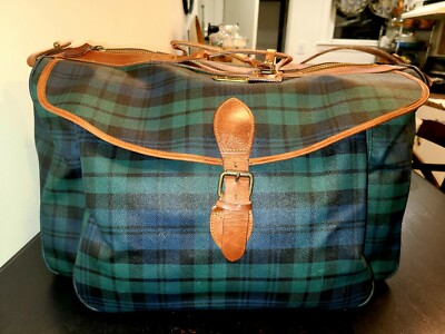 RALPH LAUREN VINTAGE GREEN BLACKWATCH PLAID TRAVEL BAG | eBay