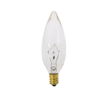 25 CLEAR Night Light Bulb E14 Mignon Base Torpedo