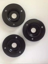 3 Pack Round Black Metal 1/4" Speaker Jack Plate For Amplifier Cabinet 2" Diam
