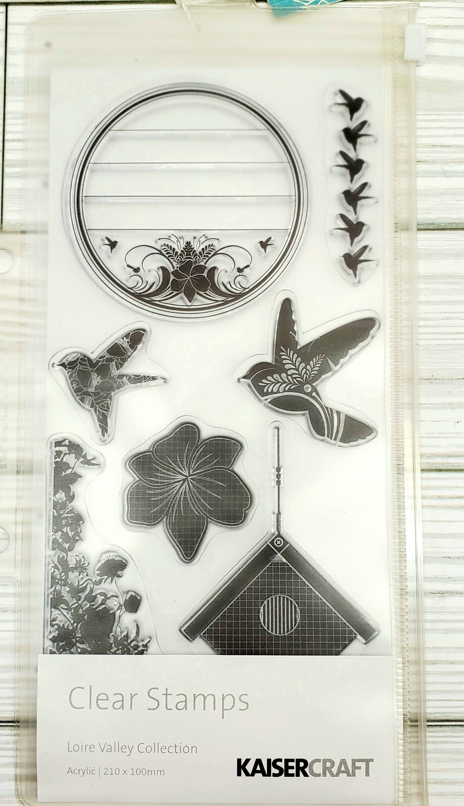 Lot of 4 Kaisercraft Clear Stamps Christmas Birds Flowers Words UNMOUNTED