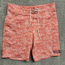 Vineyard Vines Men's Swim Board Shorts Sz 30 Coral Pink Fish Surfing