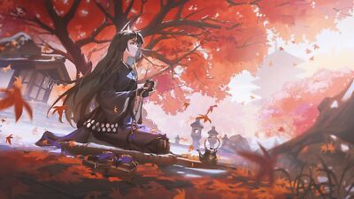 Anime arknights saga girls artwork kirino ttk fall long Playmat Game Mat Desk