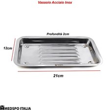Strumenti Chirurgici Odontoiatrici Vassoio Rettangolare Universale Acciaio Inox