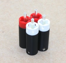 2 paia di spine RCA in rame tellurio placcato argento Star Line connettori RCA-