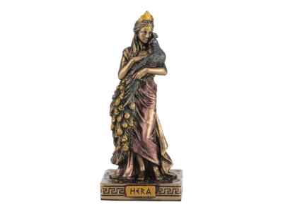 Hera Juno griechisch-römische Göttin Königin der Götter Miniaturfigur kalt gegossen Bronze