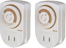 Woods 2-Pack 50006 Basic Timer Indoor 24-Hour Outlet Timer Brand New in Package