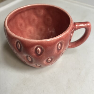 Rare Cemar Miniature Strawberry Cup California Pottery 728-C Vintage Retro 