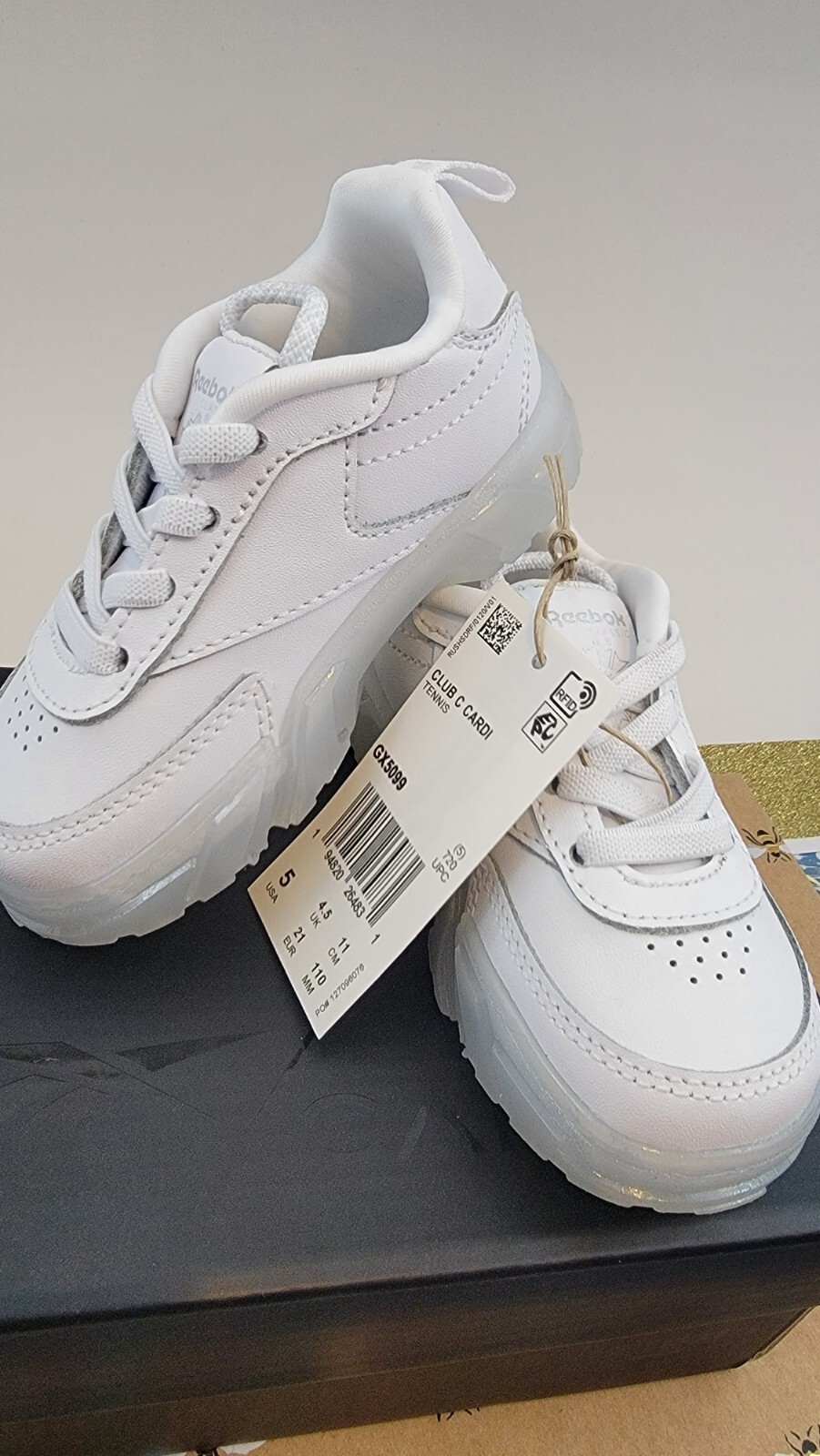 Size 5 infants!!!  Reebok Club C Cardi Platform SneakerCARDI B X REEBOK 