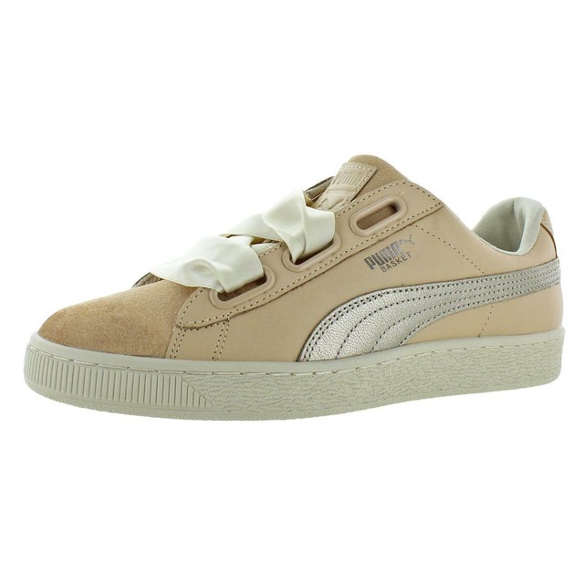 puma basket heart beige