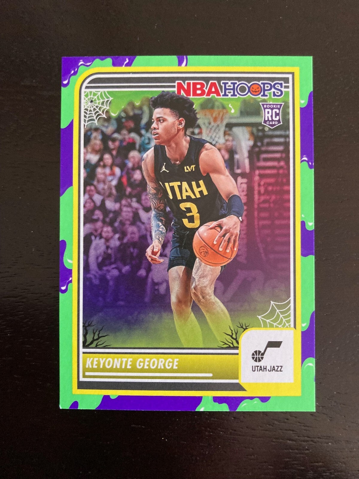 2023-24 Keyonte George Hoops Haunted Hoops Green Slime #98 Basketball Jazz RC