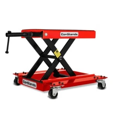 Scissor Jack + Dolly Mover for Chopper, Cruiser, Custombikes, Roadster red
