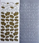 Double Love Hearts PEEL OFF STICKERS Outline & Solid Wedding Engagement