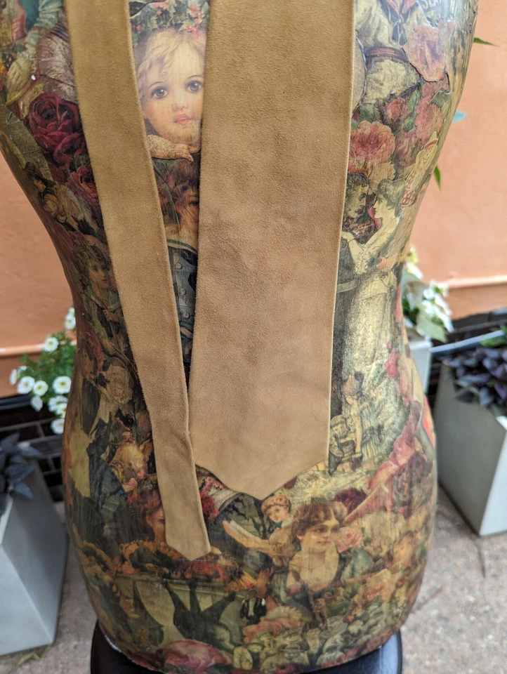 Corbata vintage años 70 A.Bambi 100 % cuero gamuza discoteca Foto 2 de 4