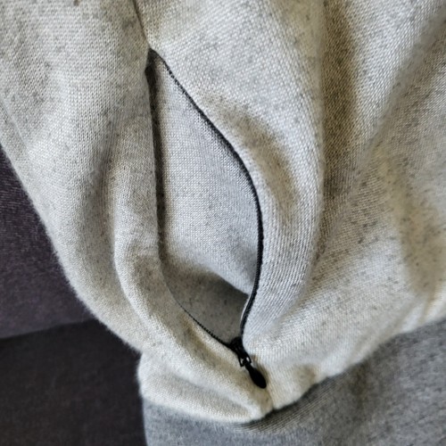 PRPS Goods And Co Sweatshirt Mens SZ L Grey Color Block Sleeves Streetwear Y2k - Picture 10 of 12