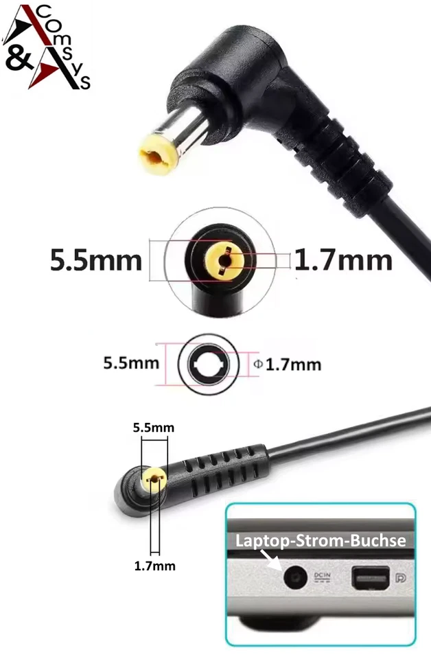 Netzteil Laptop Ladegerät Netzkabel Notebook ACER Aspire 19V 3.42A 65W #3 - Bild 4 von 4