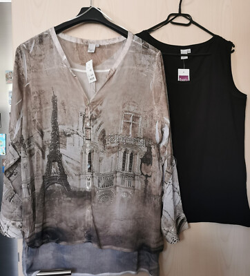 Bluse und Top als Set neu mit Etikett von Liberty in Gr. XL fällt klein aus