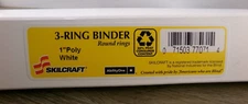 New SkillCraft 1 inch poly binders White (Pack of 12) S3