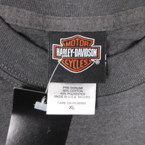 Vintage Harley Davidson Shirt Mens Extra Large Gray Fat Boys Rule North Carolina - Picture 3 of 13