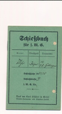 Jagd Jäger Schießbuch 1934/35   X6