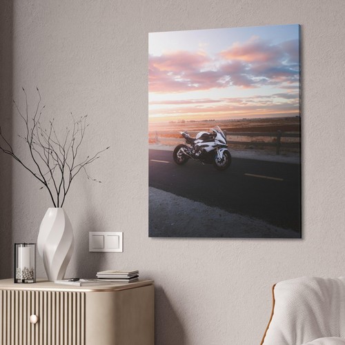 BMW Inspired S1000RR High Resolution Museum Quality Vertical Canvas Print #015 - Picture 3 of 10