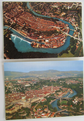 SCHWEIZ Postkarten Lot 2 x BERN Berne Luftaufnahmen Suisse Switzerland Postcards