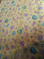 1970s HOMEMADE BABY QUILT MULTI-COLORED