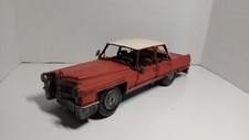 Vintage 1950s Cadillac Red Hard Top Car Model Art Deco Style 1:18 Metal