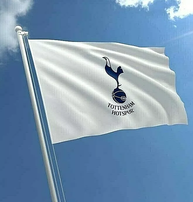 TOTTENHAM HOTSPUR FC LARGE SPURS (5ft x 3ft) FOOTBALL CLUB MAST FLAG THFC