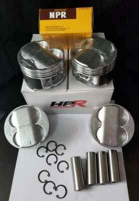 84MM HPR HONDA B20 High Compression Full Floating Pistons & Rings Swap - Image 1 of 4