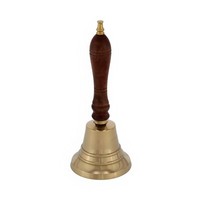 Handglocke Tischglocke Messing Holz Essensglocke Tischklingel 125Mm 180Mm Boot