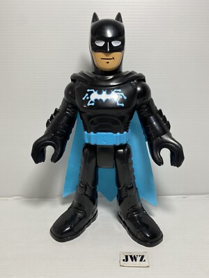 Imaginext DC Super XL Batman Figur Spielzeug schwarz und blau Anzug