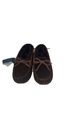 Emu Australia sheepskin Sherling lined suede slipper size 7 brown brand new  