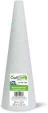 Craftfoam Cone 3.8 X 11.9 Inch White Craft Foam Floral Craft Shape Supply
