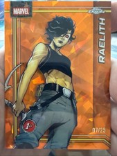 2026 Topps Chrome Sapphire Marvel Raelith #142 1st App Orange Refractor /25