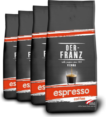 Kaffeebohnen 4x1Kg ganze Bohne reichhaltiges Aroma glatter Geschmack ausgewogen Premium