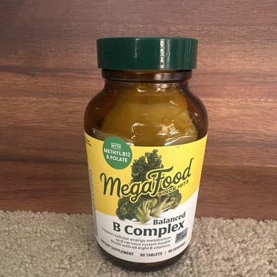 MegaFood Balanced B Complex Energy Support Methyl B12 & Folate 90 Tablets
