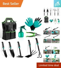Durable Kids Gardening Tools Set - 9 Pieces for Digging, Planting & Pruning