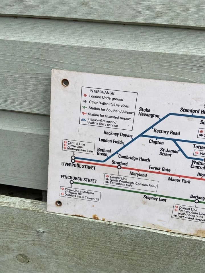 Original BR BRITISH RAILWAYS Alloy Carriage Route Map Sign Not Enamel - Image 4 of 4