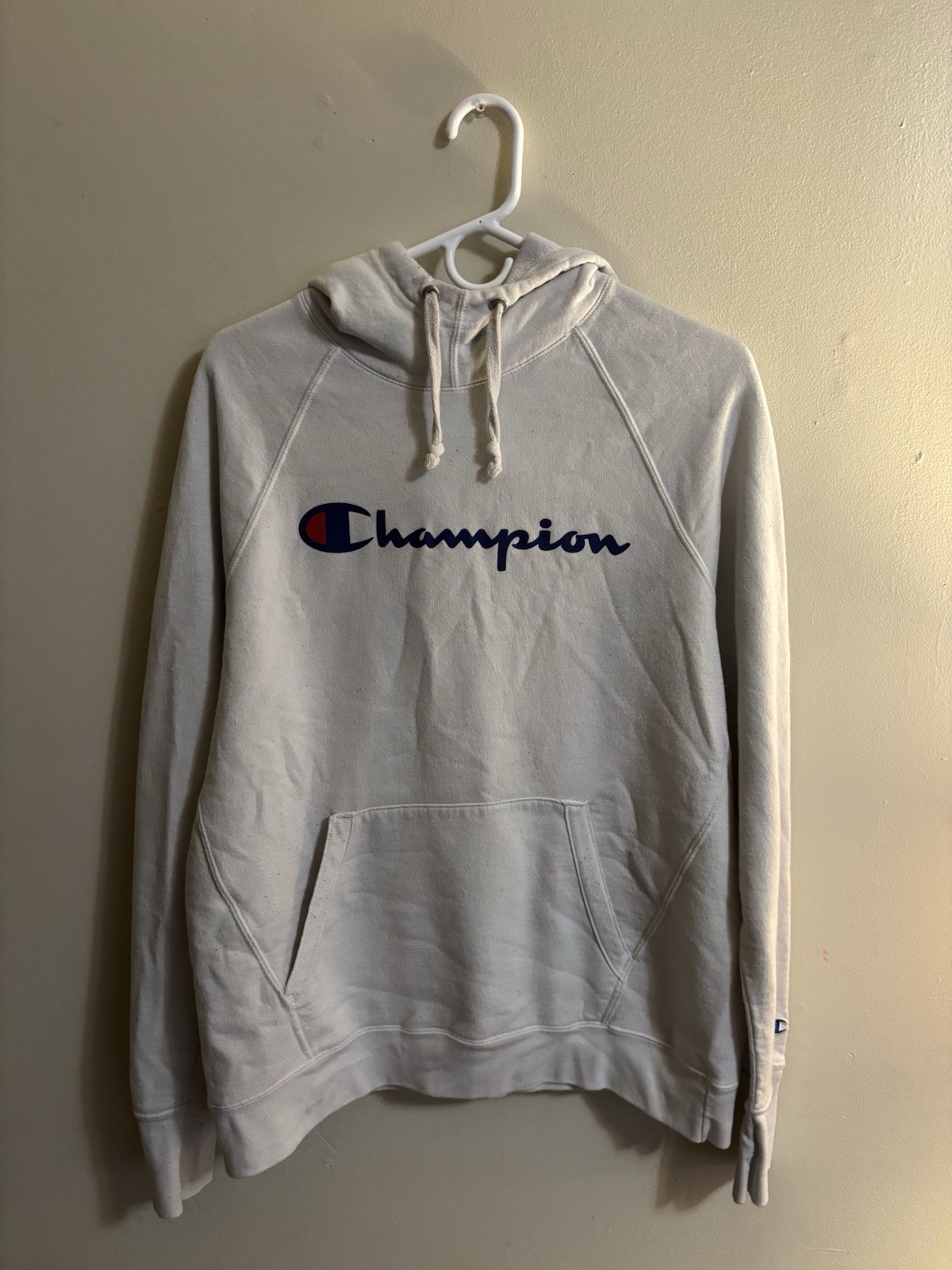 Champion Authentic Athleticwear White Hoodie Adult Size Large