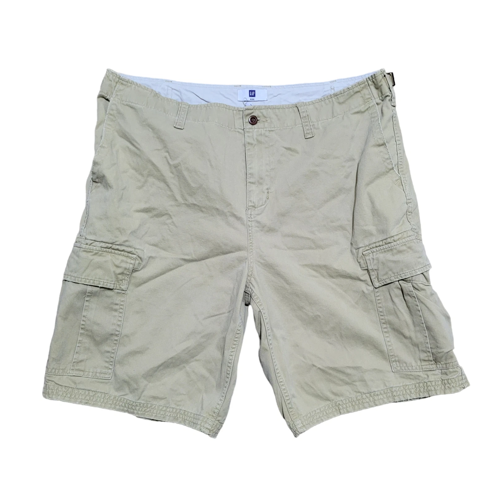 GAP Men 42 Beige Cargo Shorts Cotton Adjustable Waist Military Outdoor Twill Top