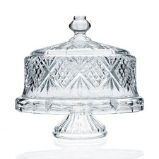 New Best Godinger Dublin Crystal Cake Plate with Dome Cover Free Shipping New Best Godinger Dublin Crystal Cake Plate with Dome Cover Free Shipping - Image 1