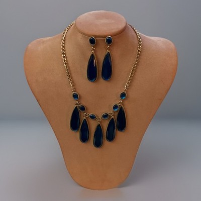 VINTAGE DESIGNER STAUER FASHION NECKLACE PENDANT EARRING