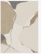 Ruggable Nina Takesh Loire Ivory Quartz Rug With Pad 29” X 81” Runner 2X 6