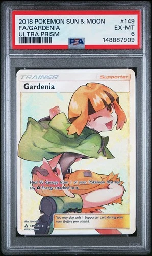 PSA 6 Pokemon Gardenia 149/156 Ultra Prism Trainer Full Art Ultra Rare GEM MINT