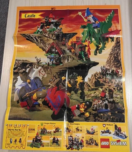 LEGO Dragon Knights Castle Poster 1993 Vintage
