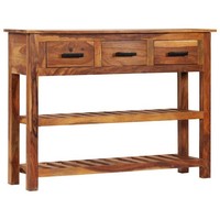 Akazie Sideboard 3 Schubladen 110X30X80Cm Beistellschrank Konsolentisch Vidaxl