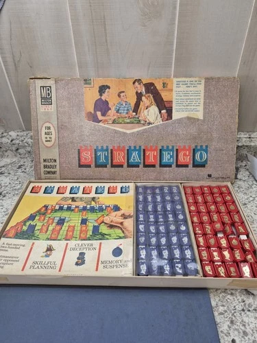 Vintage 1961 Stratego Board Game Milton Bradley 4916-X1 Complete Original Pieces