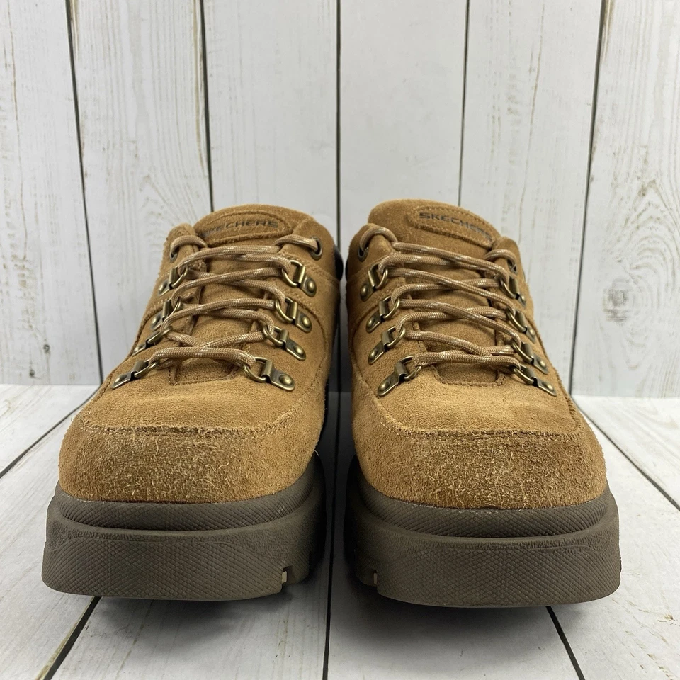 Skechers Shindigs Stompin Tan Suede Casual Chunky Platform Shoes Women’s Size 8 - Image 4 of 4