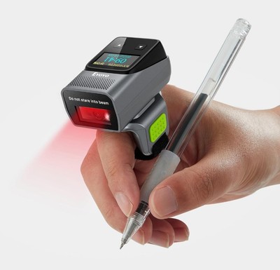Mini Wearable 1D&2D Wireless Bluetooth Finger Ring Barcode Scanner 