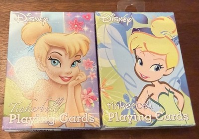 Disney Bicycle Brand TINKER BELL PLAYING CARDS 2 DECKS New! Free Shipping!